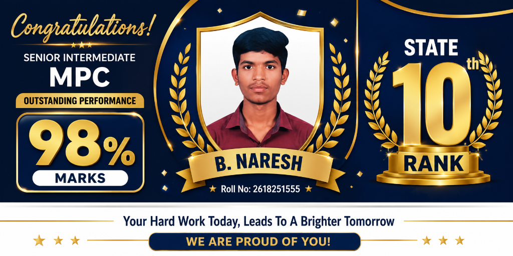 Senior MPC Topper B. Naresh